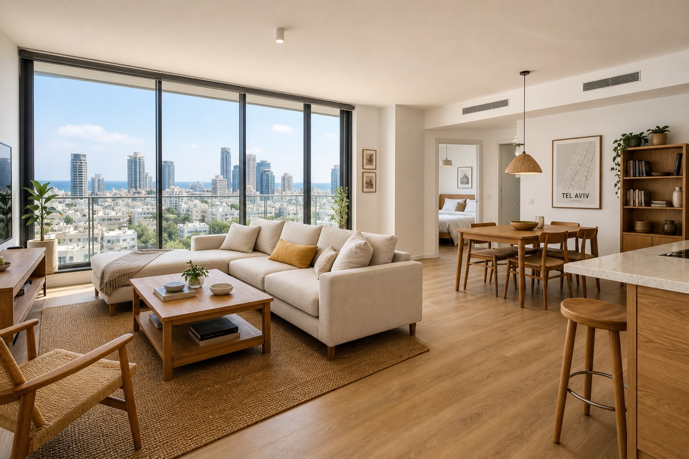 Spacious two-bedroom furnished apartment