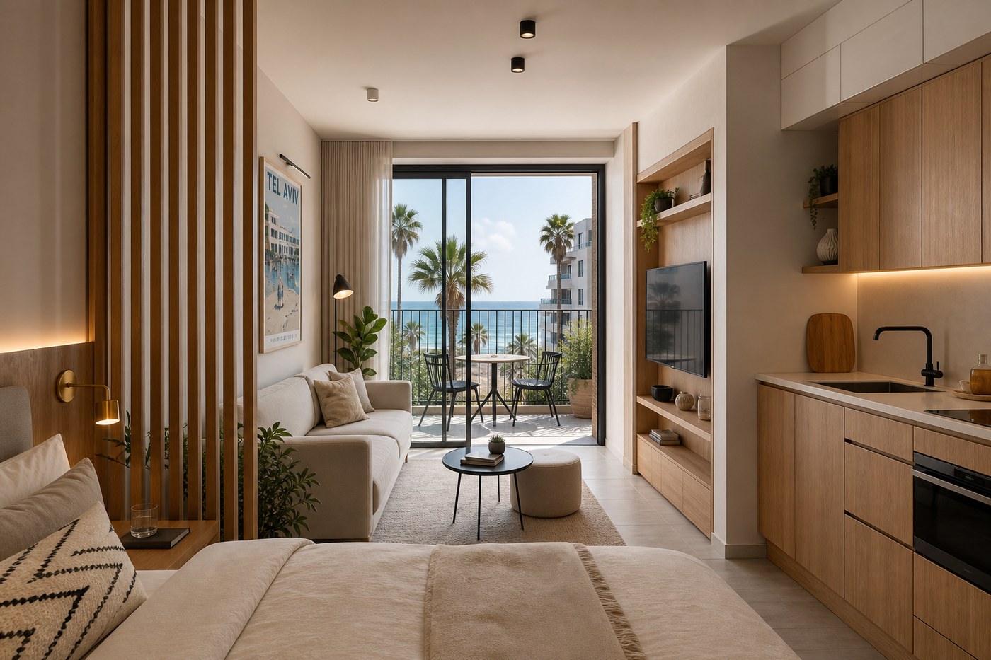 Beach-nearby furnished studio
